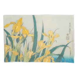 Katsushika Hokusai - Grasshopper en Iris Kussensloop