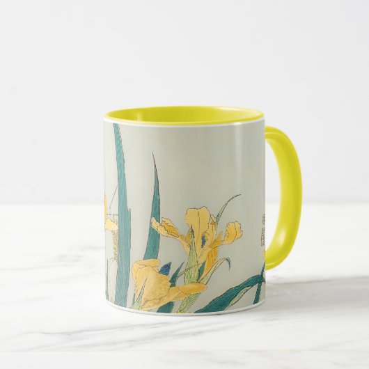 Katsushika Hokusai - Grasshopper en Iris Mok (Voorkant rechts)