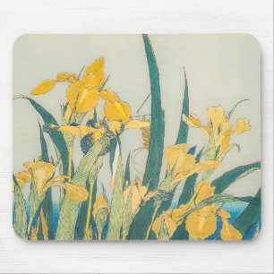 Katsushika Hokusai - Grasshopper en Iris Muismat