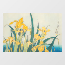 Katsushika Hokusai - Grasshopper en Iris Raamsticker