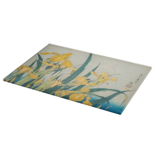 Katsushika Hokusai - Grasshopper en Iris Snijplank (Hoek)
