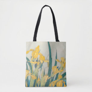 Katsushika Hokusai - Grasshopper en Iris Tote Bag