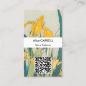 Katsushika Hokusai - Grasshopper en Iris Visitekaartje (Voorkant)