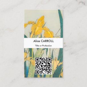 Katsushika Hokusai - Grasshopper en Iris Visitekaartje