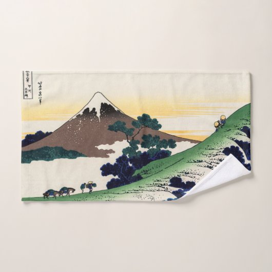 Katsushika Hokusai - Inume pass, provincie Kai Bad Handdoek (Handdoek)