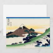 Katsushika Hokusai - Inume pass, provincie Kai Kaart (Voorkant / Achterkant)
