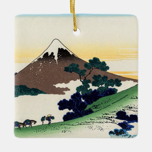 Katsushika Hokusai - Inume pass, provincie Kai Keramisch Ornament (Voorkant)