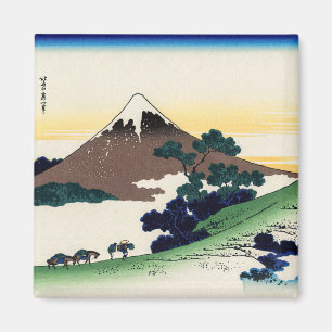 Katsushika Hokusai - Inume pass, provincie Kai Magneet