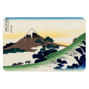 Katsushika Hokusai - Inume pass, provincie Kai Magneet