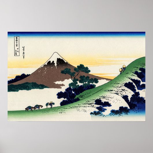 Katsushika Hokusai - Inume pass, provincie Kai Poster (Voorkant)