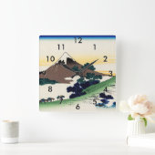 Katsushika Hokusai - Inume pass, provincie Kai Vierkante Klok (Huis)