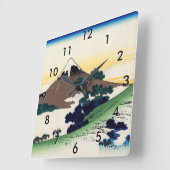 Katsushika Hokusai - Inume pass, provincie Kai Vierkante Klok (Hoek)