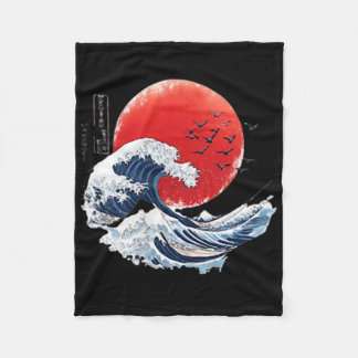 Katsushika Hokusai Japanese Great Wave Men Women K Fleece Deken