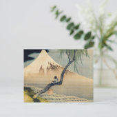 Katsushika Hokusai - Jongen die naar de Mount Fuji Briefkaart (Staand voorkant)