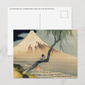 Katsushika Hokusai - Jongen die naar de Mount Fuji Briefkaart (Voorkant / Achterkant)