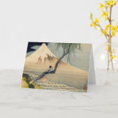 Katsushika Hokusai - Jongen die naar de Mount Fuji Kaart (Gele Bloem)