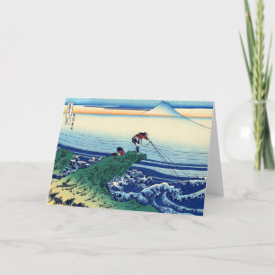 Katsushika Hokusai - Kajikazawa in de provincie Ka Kaart