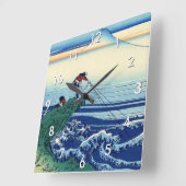 Katsushika Hokusai - Kajikazawa in Kai province Vierkante Klok (Hoek)