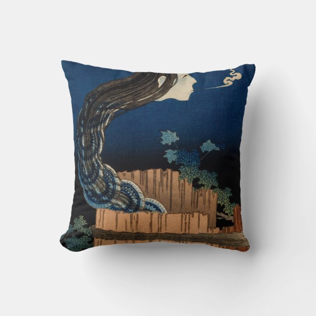 Katsushika Hokusai kunstschilderij Kussen (Voorkant)