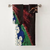 Katsushika Hokusai - Lichtjes onder de top Bad Handdoek (Insitu)