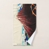 Katsushika Hokusai - Lichtjes onder de top Bad Handdoek (Handdoek)