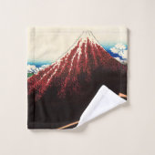 Katsushika Hokusai - Lichtjes onder de top Bad Handdoek (Wasdoekje)