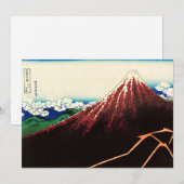 Katsushika Hokusai - Lichtjes onder de top Kaart (Voorkant / Achterkant)