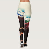 Katsushika Hokusai - Lichtjes onder de top Leggings (Achterkant)