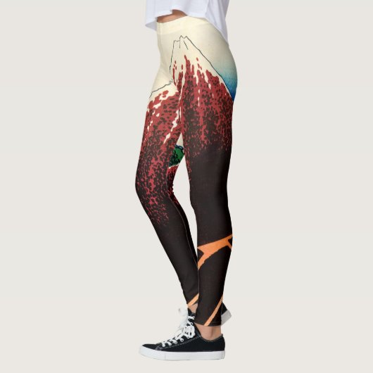 Katsushika Hokusai - Lichtjes onder de top Leggings (Links)