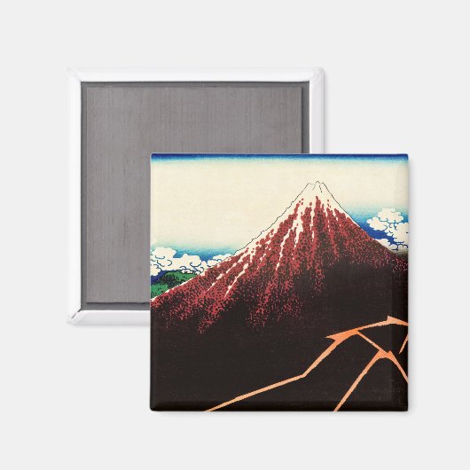 Katsushika Hokusai - Lichtjes onder de top Magneet (Voorkant / Achterkant)