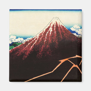 Katsushika Hokusai - Lichtjes onder de top Magneet