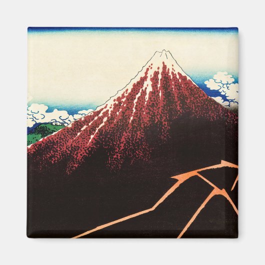 Katsushika Hokusai - Lichtjes onder de top Magneet (Voorkant)