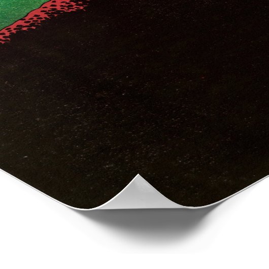 Katsushika Hokusai - Lichtjes onder de top Poster (Hoek)