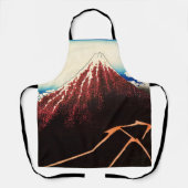 Katsushika Hokusai - Lichtjes onder de top Schort (Voorkant)