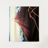 Katsushika Hokusai - Lichtjes onder de top Wandkleed (Voorkant)