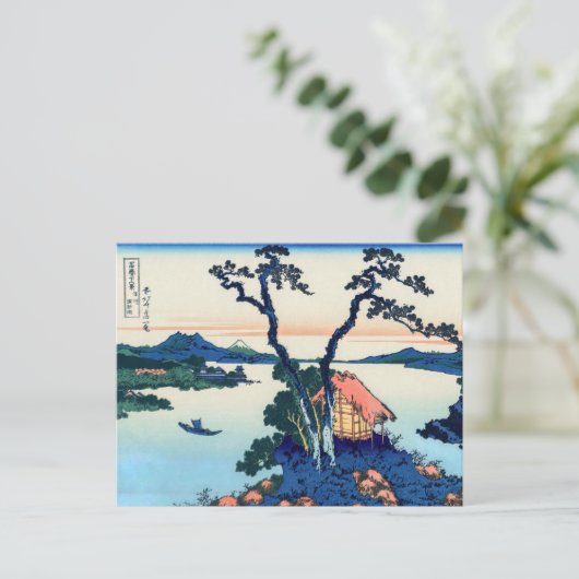 Katsushika Hokusai - Meer Suwa in de provincie Shi Briefkaart (Staand voorkant)