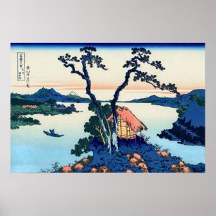 Katsushika Hokusai - Meer Suwa in de provincie Shi Poster