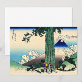 Katsushika Hokusai - Mishima Pass in de provincie  Bedankkaart (Voorkant / Achterkant)