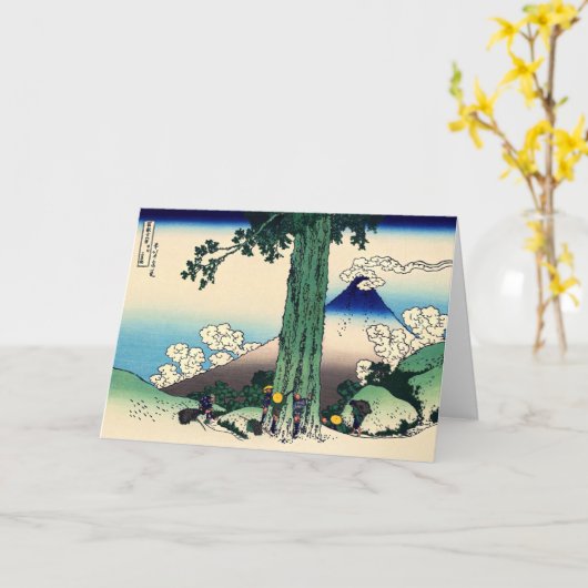 Katsushika Hokusai - Mishima Pass in de provincie Kaart (Gele Bloem)