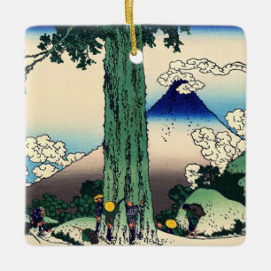 Katsushika Hokusai - Mishima Pass in de provincie Keramisch Ornament