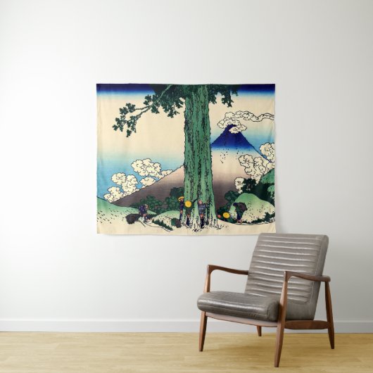 Katsushika Hokusai - Mishima Pass in de provincie Wandkleed (In Situ (horizontaal))