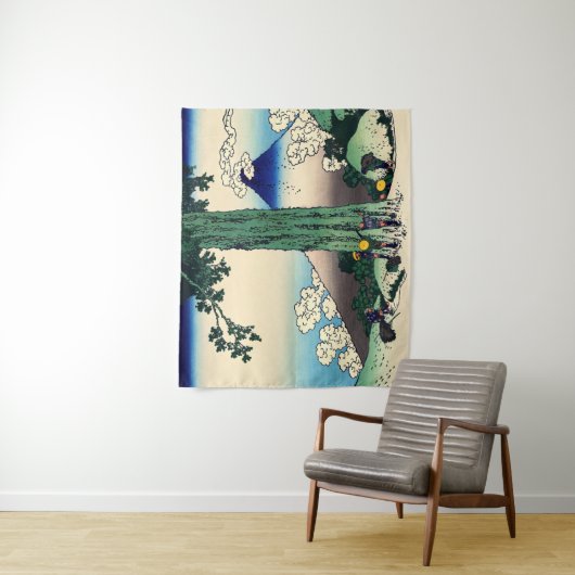 Katsushika Hokusai - Mishima Pass in de provincie Wandkleed (In situ)