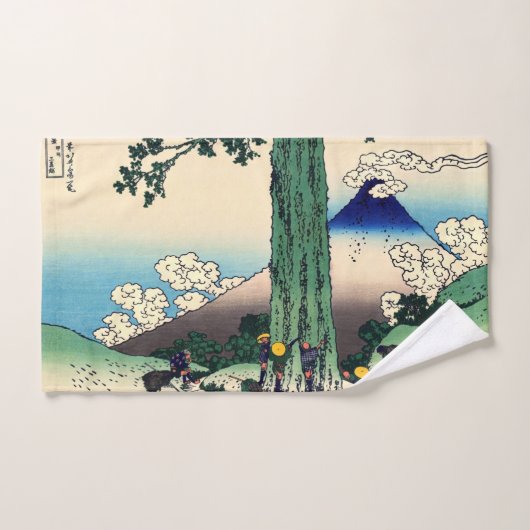 Katsushika Hokusai - Mishima Pass in Kai Bad Handdoek (Handdoek)