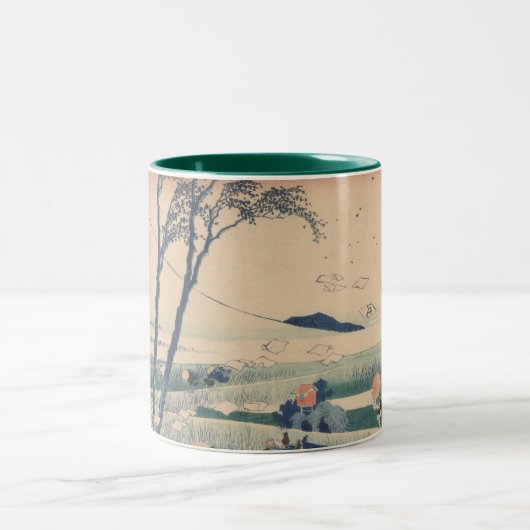 Katsushika Hokusai, Mt.Fuji, Japan Tweekleurige Koffiemok (Center)