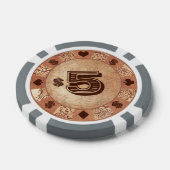 Katsushika Hokusai Mythical Legendary Dragon art Poker Chips (Enkel)