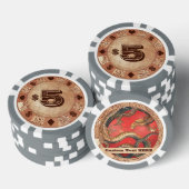 Katsushika Hokusai Mythical Legendary Dragon art Poker Chips (Opstapeling)