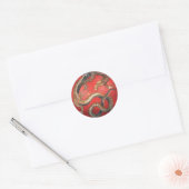 Katsushika Hokusai Mythical Legendary Dragon art Ronde Sticker (Envelop)