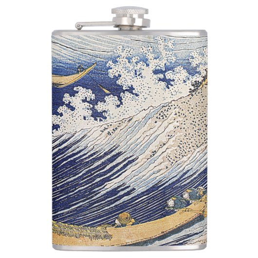 Katsushika Hokusai. Oceaangolven Heupfles (Voorkant)