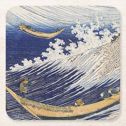 Katsushika Hokusai. Oceaangolven Kartonnen Onderzetters (Voorkant)