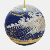 Katsushika Hokusai. Oceaangolven Keramisch Ornament (Achterkant)